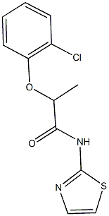 2-(2-chlorophenoxy)-N-(1,3-thiazol-2-yl)propanamide Struktur