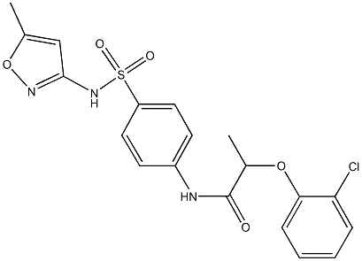 2-(2-chlorophenoxy)-N-(4-{[(5-methyl-3-isoxazolyl)amino]sulfonyl}phenyl)propanamide Struktur