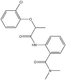 2-{[2-(2-chlorophenoxy)propanoyl]amino}-N,N-dimethylbenzamide Struktur