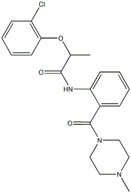 2-(2-chlorophenoxy)-N-{2-[(4-methyl-1-piperazinyl)carbonyl]phenyl}propanamide Struktur