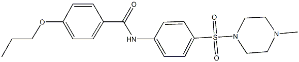 N-{4-[(4-methyl-1-piperazinyl)sulfonyl]phenyl}-4-propoxybenzamide Struktur