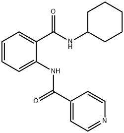 N-{2-[(cyclohexylamino)carbonyl]phenyl}isonicotinamide Struktur