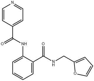 N-(2-{[(2-furylmethyl)amino]carbonyl}phenyl)isonicotinamide Struktur