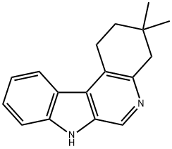 3,3-dimethyl-2,3,4,7-tetrahydro-1H-indolo[2,3-c]quinoline Struktur