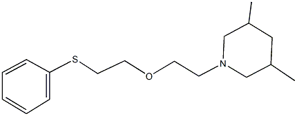 2-(3,5-dimethyl-1-piperidinyl)ethyl 2-(phenylsulfanyl)ethyl ether Struktur