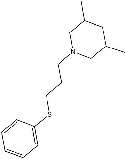 3-(3,5-dimethyl-1-piperidinyl)propyl phenyl sulfide Struktur