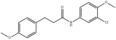 N-(3-chloro-4-methoxyphenyl)-3-(4-methoxyphenyl)propanamide Struktur