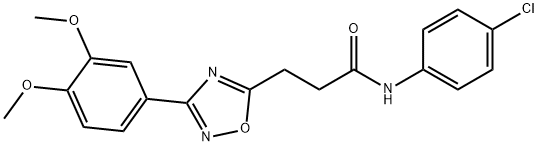 N-(4-chlorophenyl)-3-[3-(3,4-dimethoxyphenyl)-1,2,4-oxadiazol-5-yl]propanamide Struktur