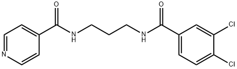 N-{3-[(3,4-dichlorobenzoyl)amino]propyl}isonicotinamide Struktur