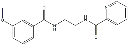 N-{2-[(3-methoxybenzoyl)amino]ethyl}-2-pyridinecarboxamide Struktur