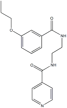 N-{2-[(3-propoxybenzoyl)amino]ethyl}isonicotinamide Struktur