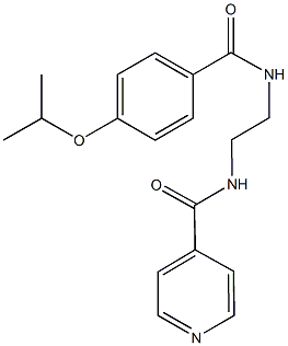 N-{2-[(4-isopropoxybenzoyl)amino]ethyl}isonicotinamide Struktur