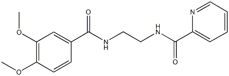 N-{2-[(3,4-dimethoxybenzoyl)amino]ethyl}-2-pyridinecarboxamide Struktur