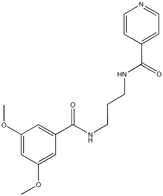 N-{3-[(3,5-dimethoxybenzoyl)amino]propyl}isonicotinamide Struktur