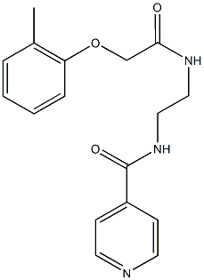 N-(2-{[2-(2-methylphenoxy)acetyl]amino}ethyl)isonicotinamide Struktur