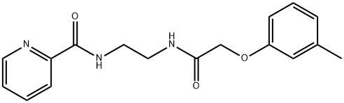 N-(2-{[2-(3-methylphenoxy)acetyl]amino}ethyl)-2-pyridinecarboxamide Struktur