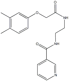 N-(2-{[2-(3,4-dimethylphenoxy)acetyl]amino}ethyl)nicotinamide Struktur