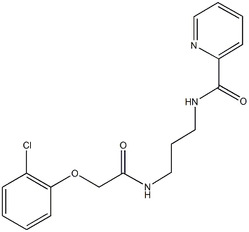 N-(3-{[2-(2-chlorophenoxy)acetyl]amino}propyl)-2-pyridinecarboxamide Struktur