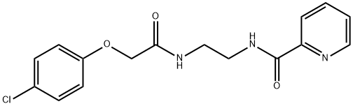 N-(2-{[2-(4-chlorophenoxy)acetyl]amino}ethyl)-2-pyridinecarboxamide Struktur