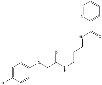 N-(3-{[2-(4-chlorophenoxy)acetyl]amino}propyl)-2-pyridinecarboxamide Struktur