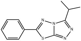 3-isopropyl-6-phenyl[1,2,4]triazolo[3,4-b][1,3,4]thiadiazole Struktur