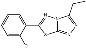 6-(2-chlorophenyl)-3-ethyl[1,2,4]triazolo[3,4-b][1,3,4]thiadiazole Struktur