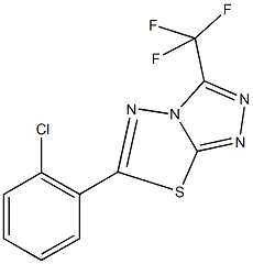 6-(2-chlorophenyl)-3-(trifluoromethyl)[1,2,4]triazolo[3,4-b][1,3,4]thiadiazole Struktur