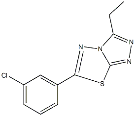 6-(3-chlorophenyl)-3-ethyl[1,2,4]triazolo[3,4-b][1,3,4]thiadiazole Struktur