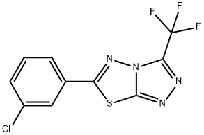 6-(3-chlorophenyl)-3-(trifluoromethyl)[1,2,4]triazolo[3,4-b][1,3,4]thiadiazole Struktur