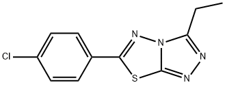 6-(4-chlorophenyl)-3-ethyl[1,2,4]triazolo[3,4-b][1,3,4]thiadiazole Struktur