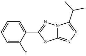 6-(2-fluorophenyl)-3-isopropyl[1,2,4]triazolo[3,4-b][1,3,4]thiadiazole Struktur