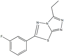 3-ethyl-6-(3-fluorophenyl)[1,2,4]triazolo[3,4-b][1,3,4]thiadiazole Struktur