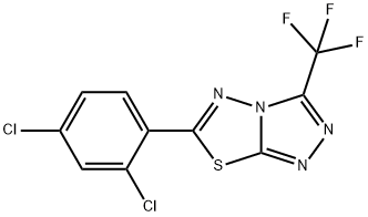 6-(2,4-dichlorophenyl)-3-(trifluoromethyl)[1,2,4]triazolo[3,4-b][1,3,4]thiadiazole Struktur