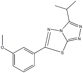 3-(3-isopropyl[1,2,4]triazolo[3,4-b][1,3,4]thiadiazol-6-yl)phenyl methyl ether Struktur