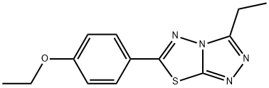 6-(4-ethoxyphenyl)-3-ethyl[1,2,4]triazolo[3,4-b][1,3,4]thiadiazole Struktur