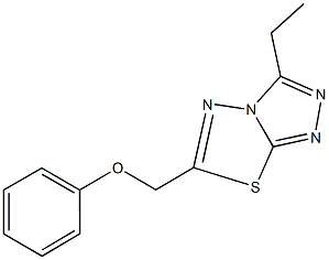 3-ethyl-6-(phenoxymethyl)[1,2,4]triazolo[3,4-b][1,3,4]thiadiazole Struktur