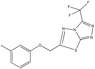 6-[(3-methylphenoxy)methyl]-3-(trifluoromethyl)[1,2,4]triazolo[3,4-b][1,3,4]thiadiazole Struktur