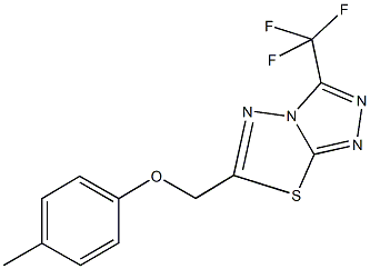 6-[(4-methylphenoxy)methyl]-3-(trifluoromethyl)[1,2,4]triazolo[3,4-b][1,3,4]thiadiazole Struktur