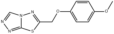 6-[(4-methoxyphenoxy)methyl][1,2,4]triazolo[3,4-b][1,3,4]thiadiazole Struktur