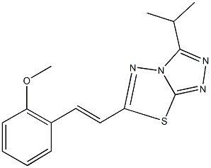 2-[2-(3-isopropyl[1,2,4]triazolo[3,4-b][1,3,4]thiadiazol-6-yl)vinyl]phenyl methyl ether Struktur