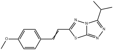 4-[2-(3-isopropyl[1,2,4]triazolo[3,4-b][1,3,4]thiadiazol-6-yl)vinyl]phenyl methyl ether Struktur