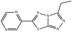 3-ethyl-6-(2-pyrazinyl)[1,2,4]triazolo[3,4-b][1,3,4]thiadiazole Struktur