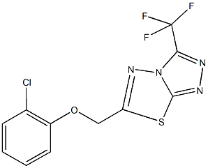 6-[(2-chlorophenoxy)methyl]-3-(trifluoromethyl)[1,2,4]triazolo[3,4-b][1,3,4]thiadiazole Struktur