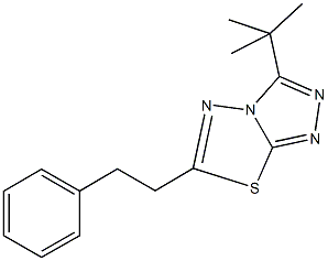 3-tert-butyl-6-(2-phenylethyl)[1,2,4]triazolo[3,4-b][1,3,4]thiadiazole Struktur