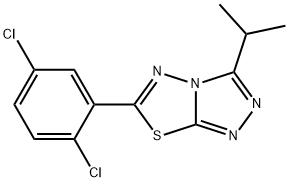 6-(2,5-dichlorophenyl)-3-isopropyl[1,2,4]triazolo[3,4-b][1,3,4]thiadiazole Struktur