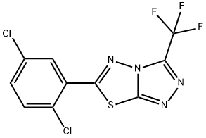 6-(2,5-dichlorophenyl)-3-(trifluoromethyl)[1,2,4]triazolo[3,4-b][1,3,4]thiadiazole Struktur