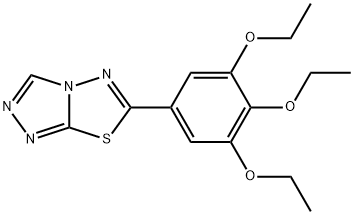 6-(3,4,5-triethoxyphenyl)[1,2,4]triazolo[3,4-b][1,3,4]thiadiazole Struktur