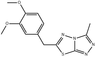 6-(3,4-dimethoxybenzyl)-3-methyl[1,2,4]triazolo[3,4-b][1,3,4]thiadiazole Struktur