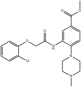 methyl 3-{[(2-chlorophenoxy)acetyl]amino}-4-(4-methyl-1-piperazinyl)benzoate Struktur