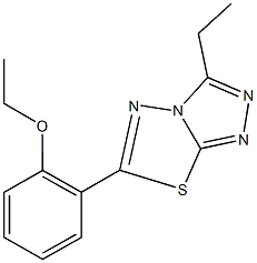 6-(2-ethoxyphenyl)-3-ethyl[1,2,4]triazolo[3,4-b][1,3,4]thiadiazole Struktur